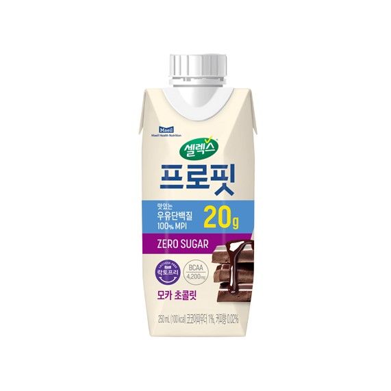 셀렉스 프로핏 완전단백질 음료 모카 초콜릿, 단백질 20g과 깊고 진한 모카 초콜릿맛
