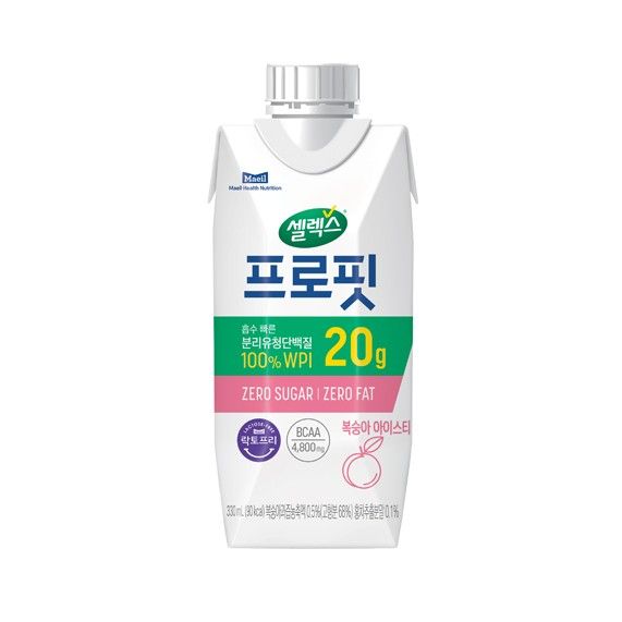 셀렉스 프로핏 스포츠 WPI 드링크 복숭아 아이스티, 운동 후 상큼하게 즐기는 프리미엄 단백질 드링크