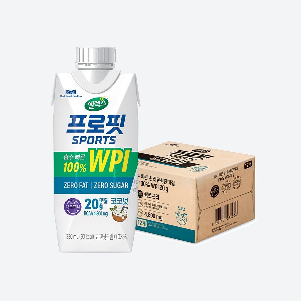 셀렉스 프로핏 스포츠 WPI 드링크 코코넛, 흡수 빠른 100% WPI 단백질 드링크