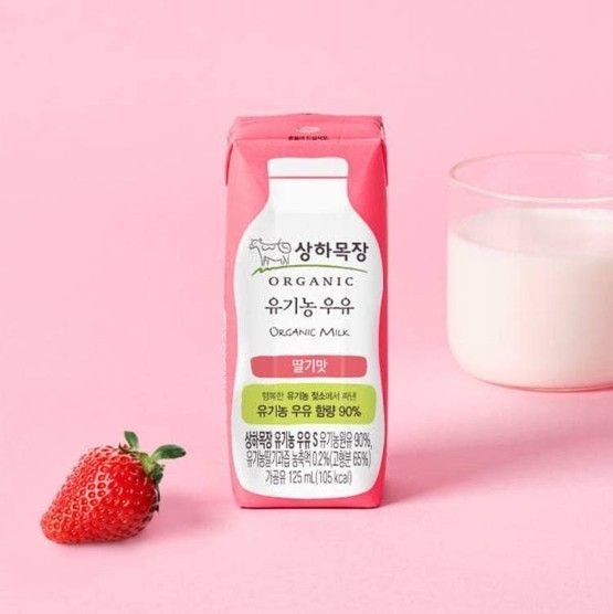상하목장 유기농 딸기우유, 유기농 우유 함량 90%
