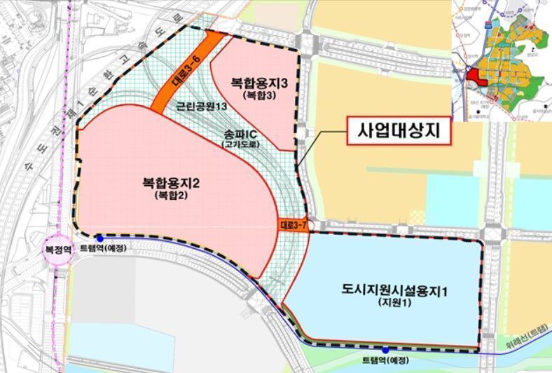 복정역세권 지원시설용지 개발, 1차 PF 3800억대로 줄여 내달 클로징