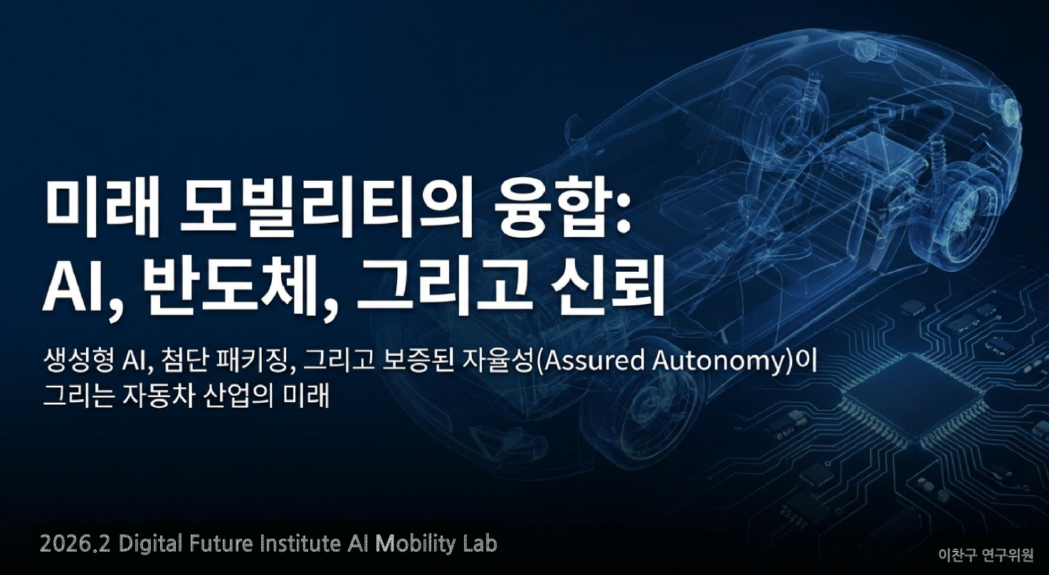 미래 모빌리티의 융합: AI, 반도체, 그리고 신뢰(DFI/AI Mobility Lab) - 생성형AI, 첨단패키징, 그리고 보증된 자율성이 그리는 자동차산업의 미래