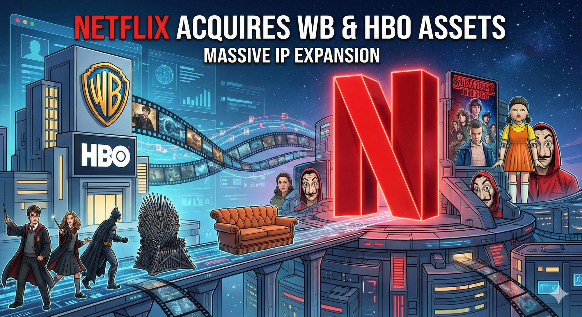 넷플릭스 WBD 인수로 퀀텀 점프...최고의 플랫폼이 헐리우드 100년 스튜디오 인수