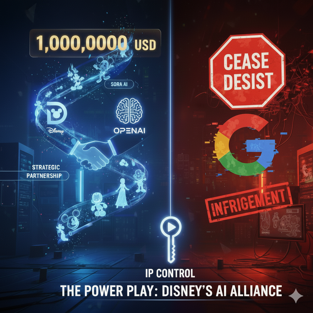 [상] 디즈니는 왜 OpenAI를 선택하고, 구글을 배제했나...10억 달러 AI 동맹이 재편하는 할리우드 권력 지도