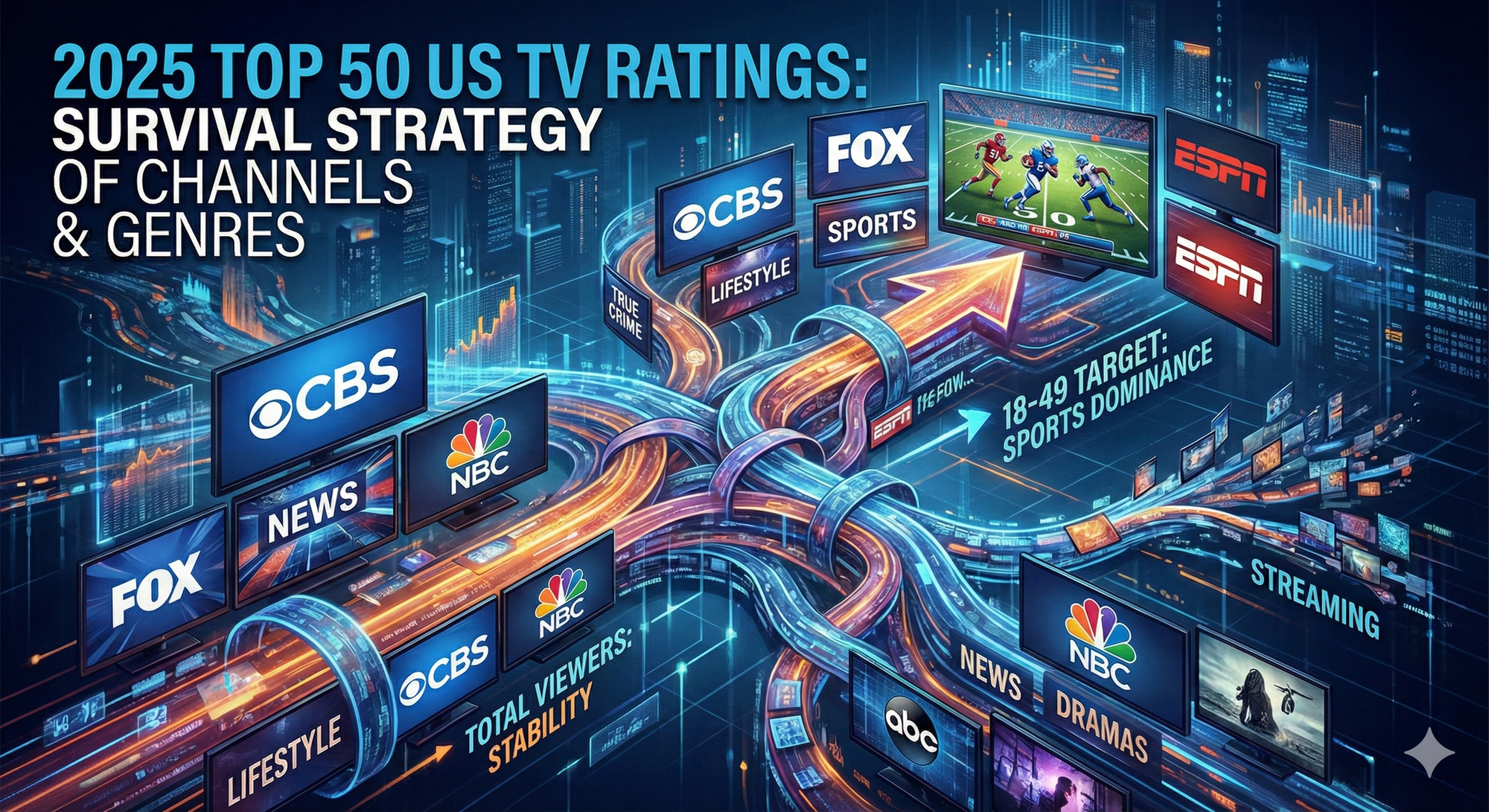 TV 시청률 장르가 곧 전략이다...스트리밍 시대를  살아가는 전통TV의 전략