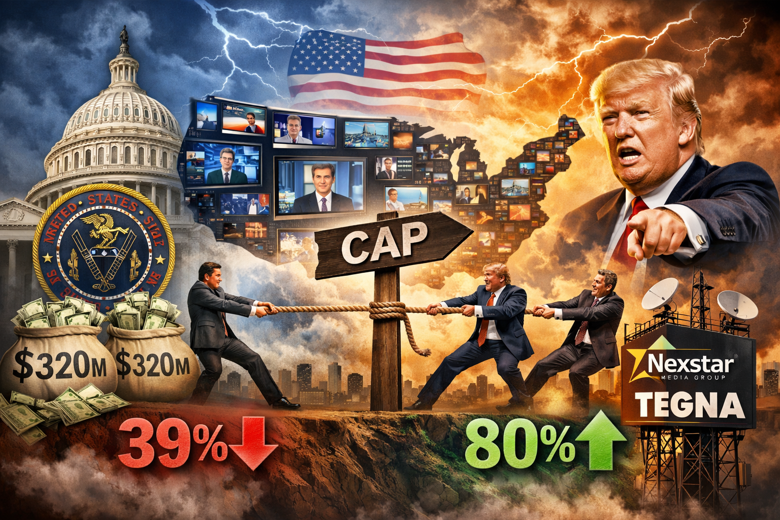 넥스타-테그나 인수, 320만 달러 로비와 트럼프 변수… FCC 39% 소유 상한 쟁점