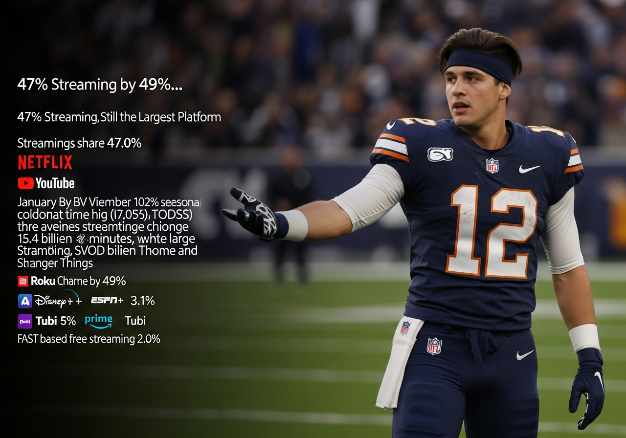 뉴스와 스포츠는 스트리밍 서비스와 찰떡 궁합...2026년 1월 CTV 시청점유율에서 스트리밍 47% 기록