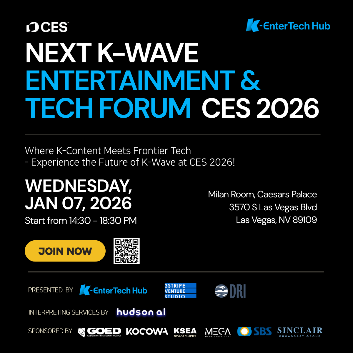 [CES2026]NEXT K-KAVE Entertainment Tech Forum@CES2026(1/7/2026)