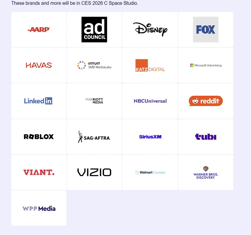 CES 2026 C Space Studio Participating Brands