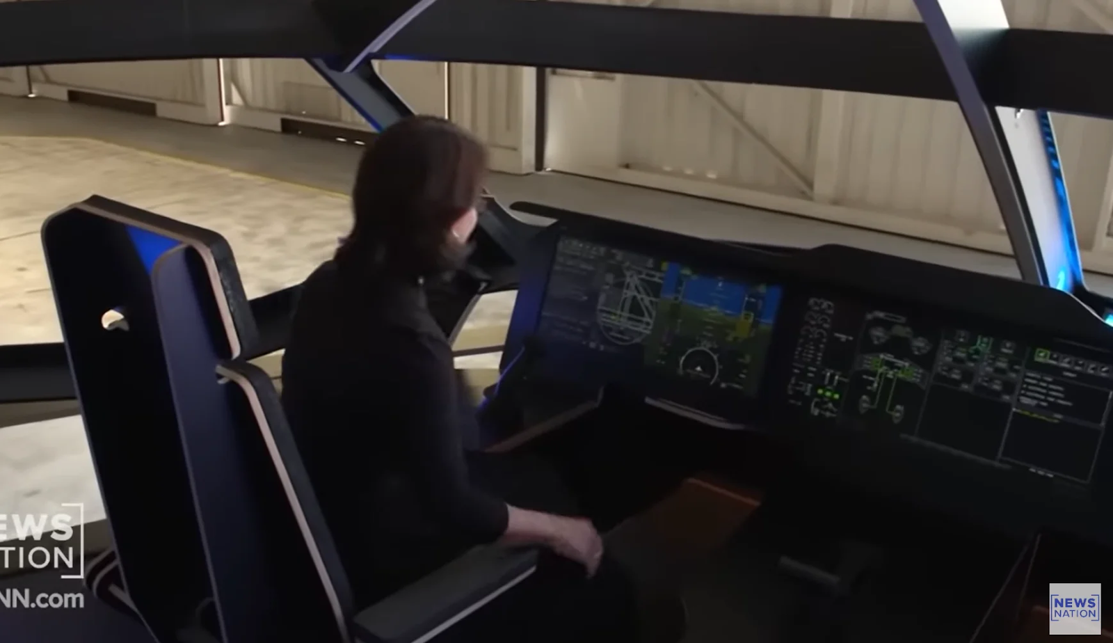 JetZero Z4 Cockpit The spacious cockpit mockup of the JetZero Z4 aircraft