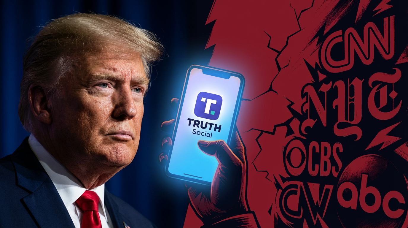 트럼프, 트루스소셜서 하루 1.6건 미디어 공격…2기 들어 언론과 전면전 양상