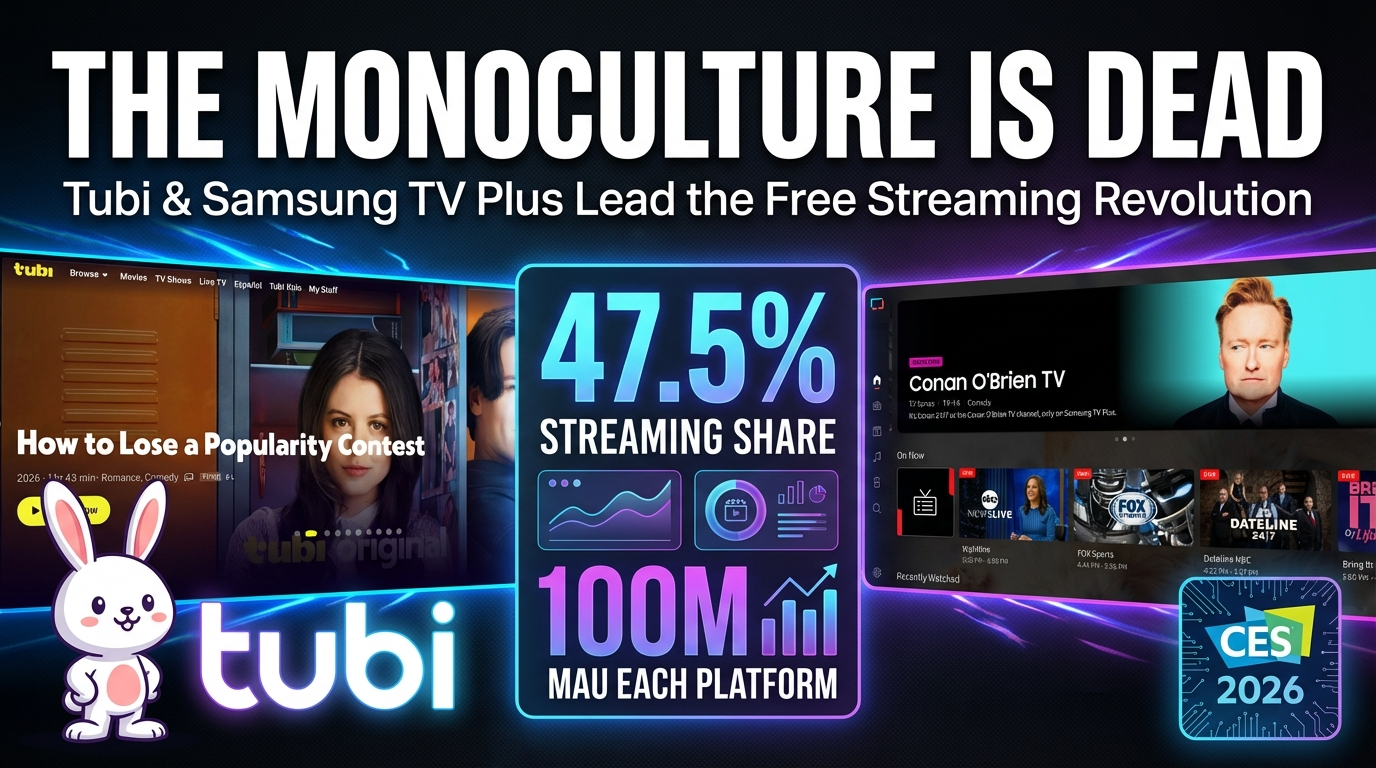 [CES 2026] "Monoculture Is Dead"
Tubi and Samsung TV Plus Lead the Future of Free Streaming