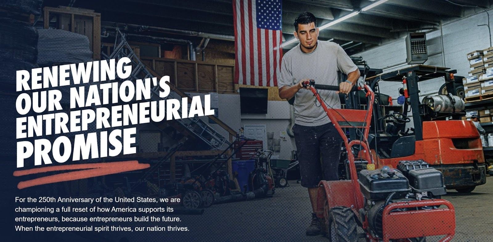 America the Entrepreneurial Renewing Our Nation's Entrepreneurial Promise banner
