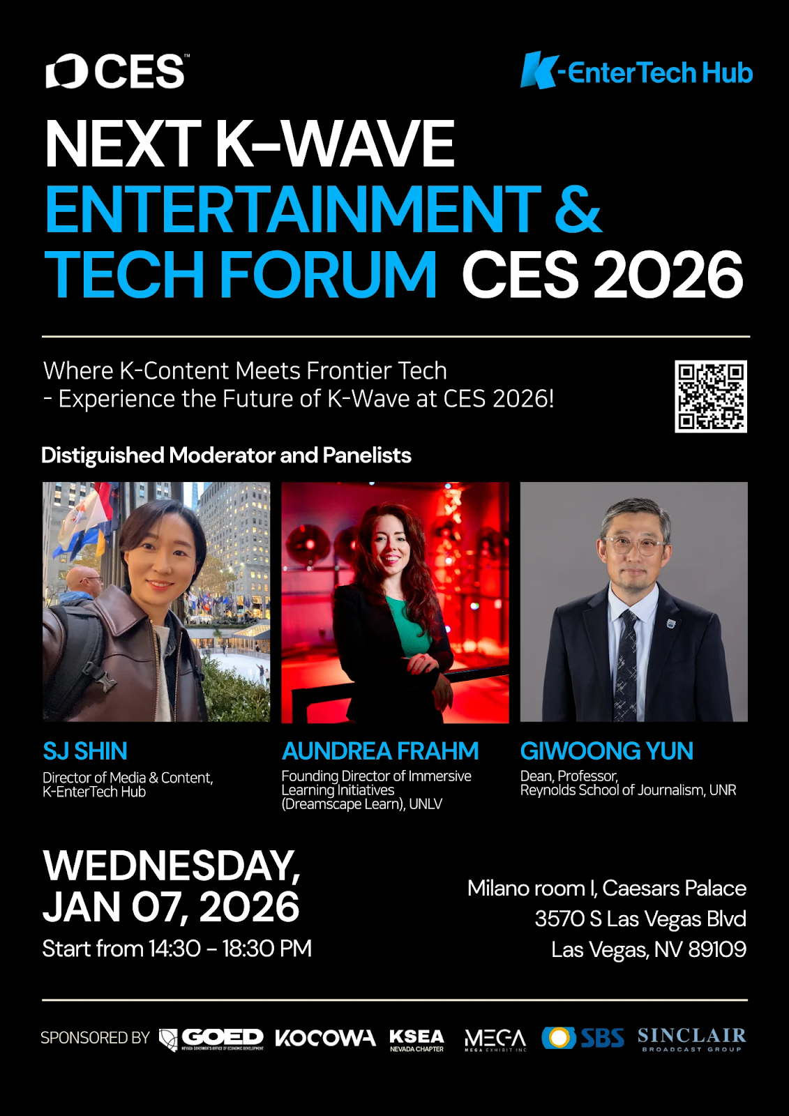 CES 2026 EnterTech Forum Panelists Poster
