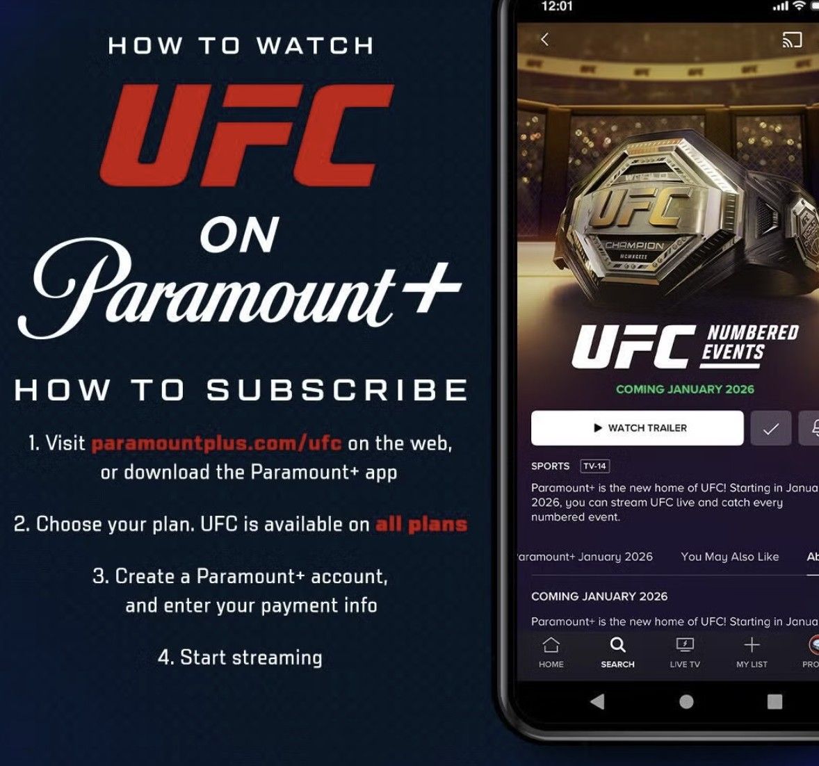 UFC 324, 파라마운트+ 독점 스트리밍 데뷔…496만 뷰어십 기록