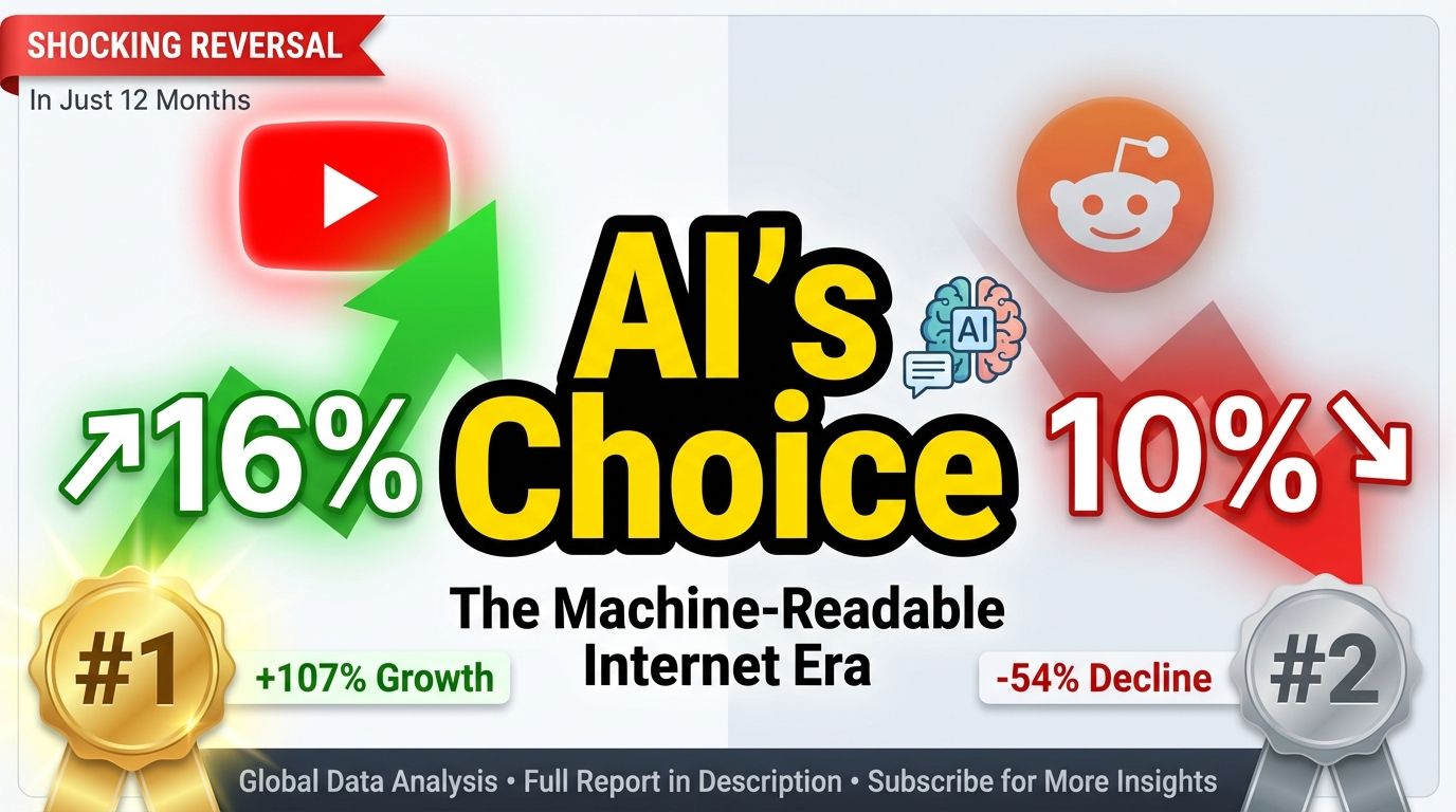 In the Age of AI Search, YouTube Overtakes Reddit as the New Powerhouse of the 'Machine-Readable Internet'