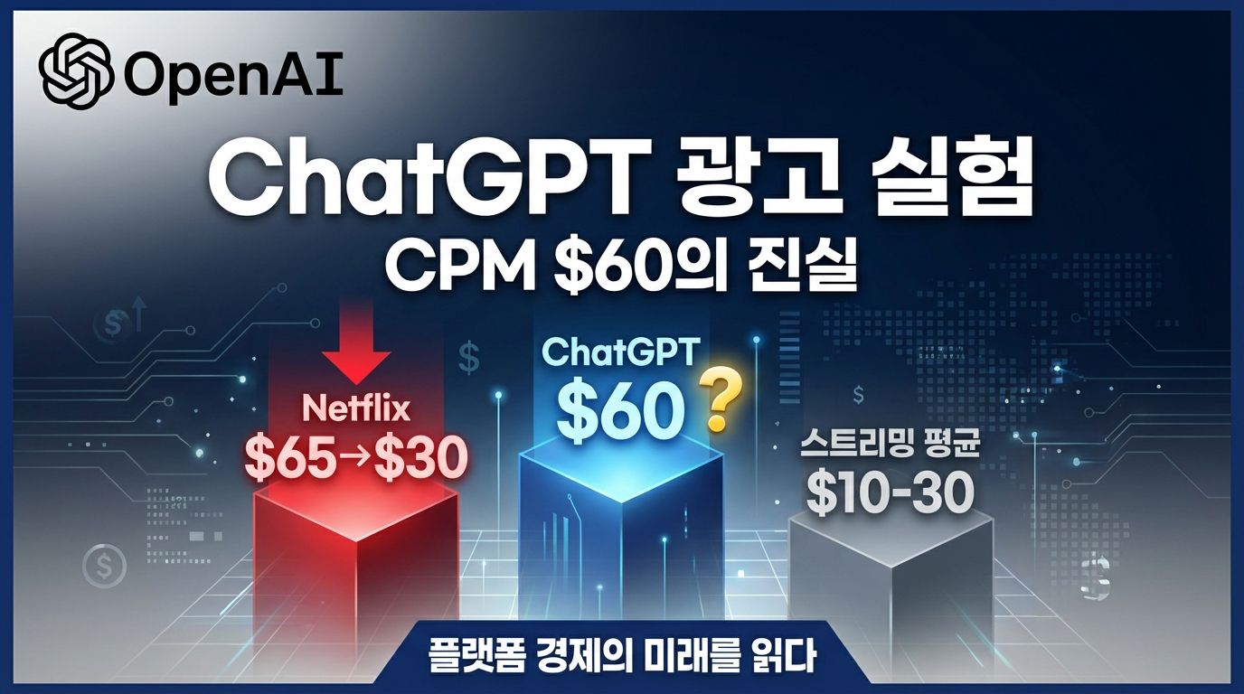 챗GPT 광고 시대 개막: CPM $60의 의미와 디지털 광고 생태계의 재편