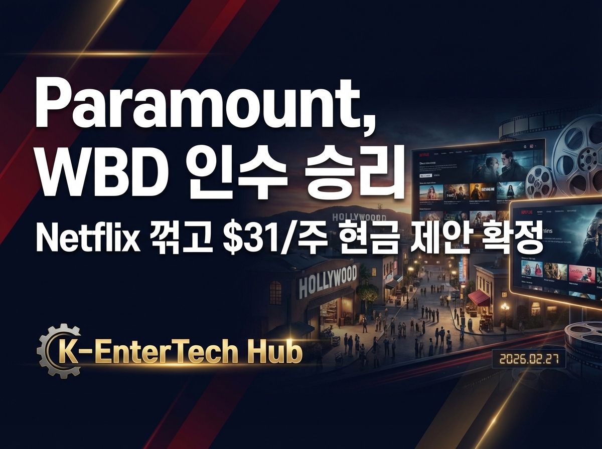 파라마운트, 워너브라더스 인수전 승리 넷플릭스 '가격 규율' 지키며 조용히 물러났다