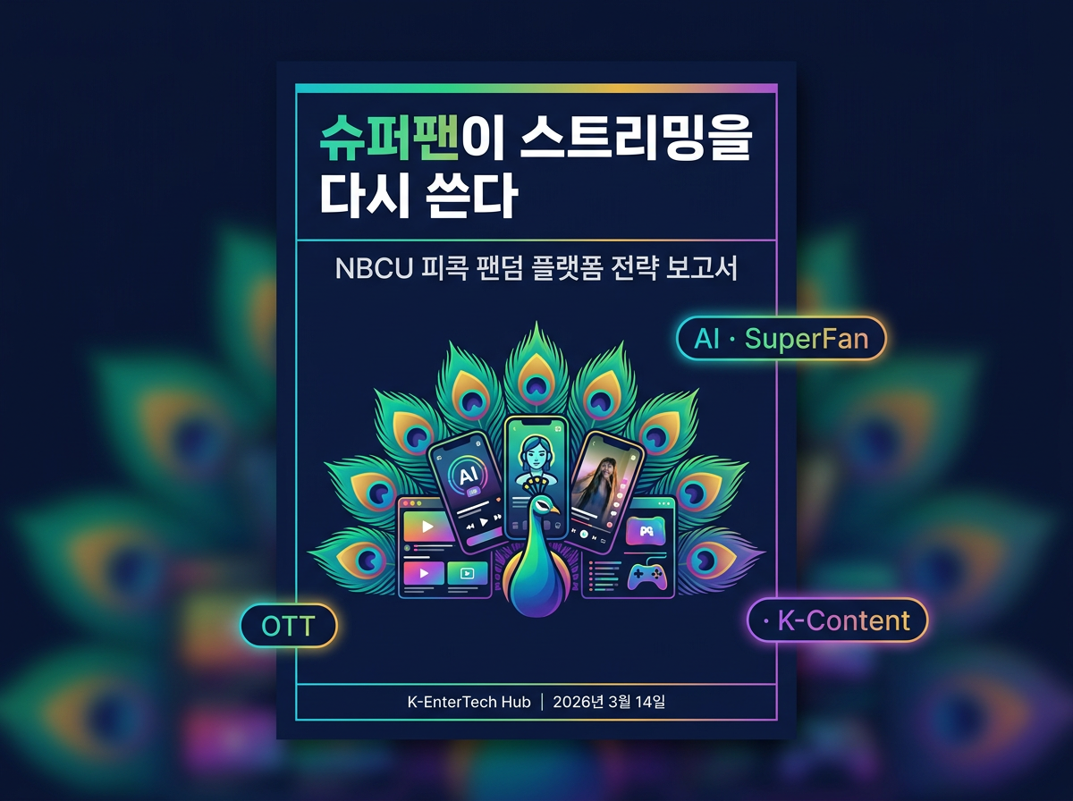 피콕 슈퍼팬 전략 보고서: AI 아바타·라이브 버티컬·IP 게임으로 재정의되는 팬덤 플랫폼 OS