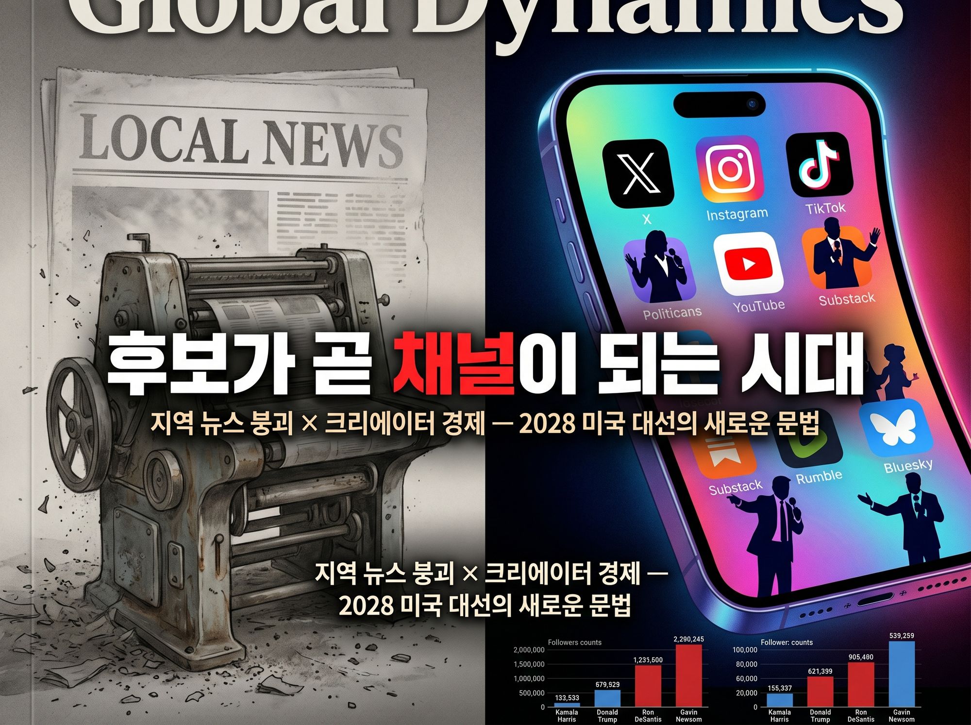 후보가 곧 채널이 된다 — 2028 미국 대선이 그리는 정치-미디어 융합 지형