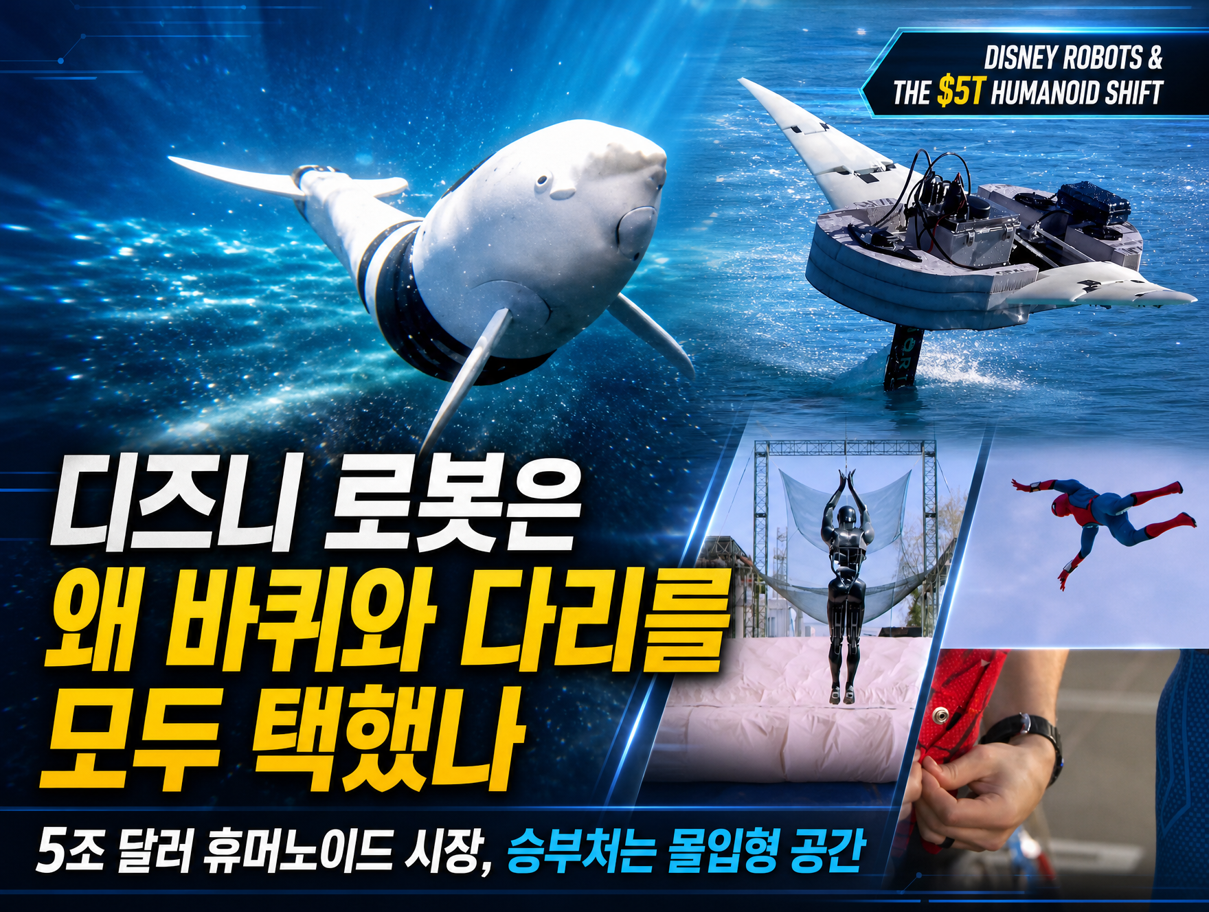 디즈니의 로봇은 왜 ‘바퀴와 다리’를 모두 택했나 — 5조 달러 휴머노이드 시장과 ‘몰입형 공간’의 확장