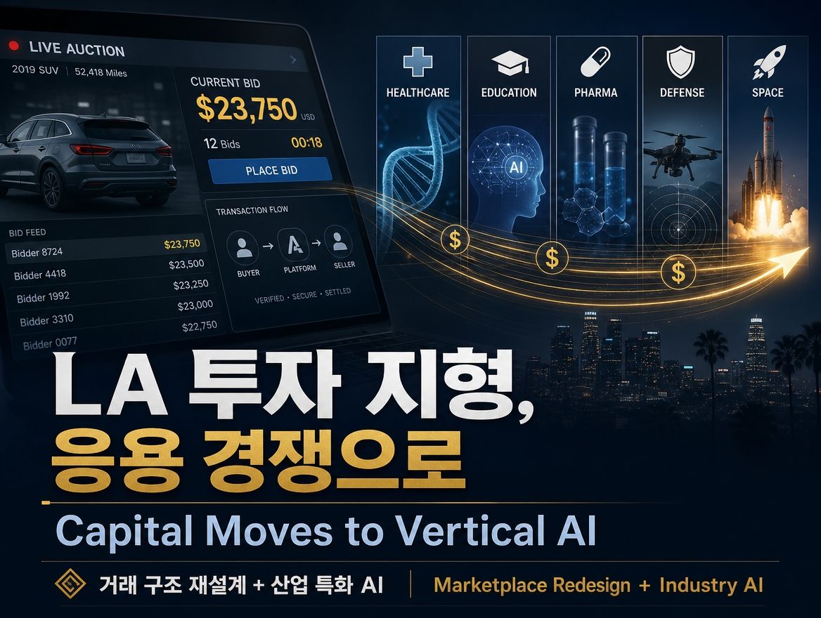 중고차 딜러들이 소비자 차를 놓고 경쟁 입찰… LA 벤처 자금, ‘AI 버티컬’과 ‘거래 구조 재설계’로 이동