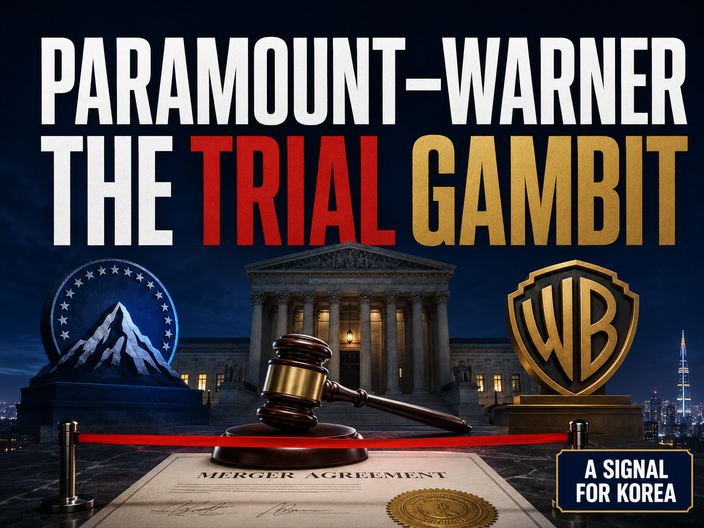 Paramount Heads Straight to Trial on the Warner Deal, and Korea's Media Review Has No Market Test