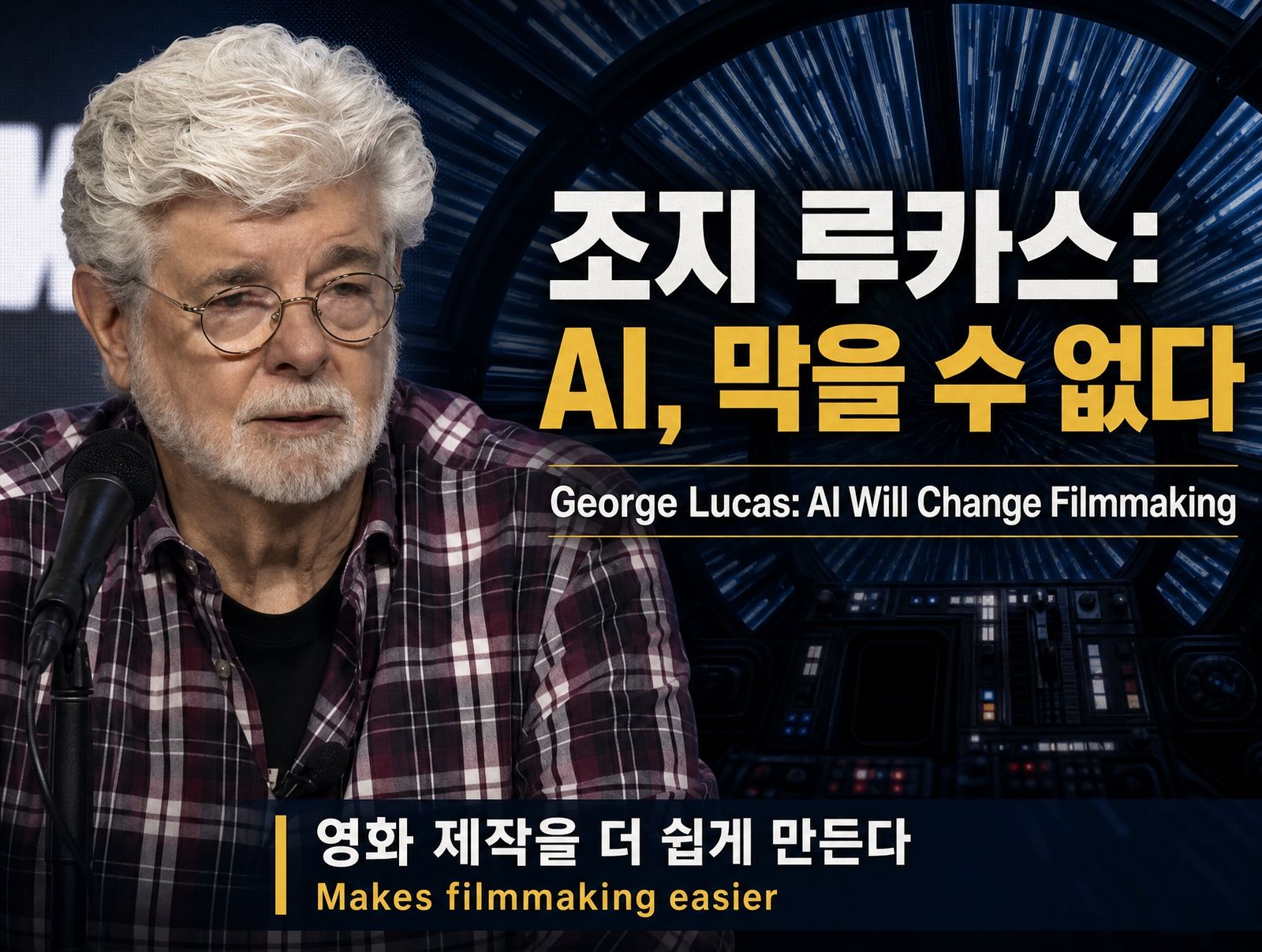 81세의 조지 루카스(George Lucas), “AI가 영화를 더 쉽게 만든다… 더 이상 막을 방법은 없다”