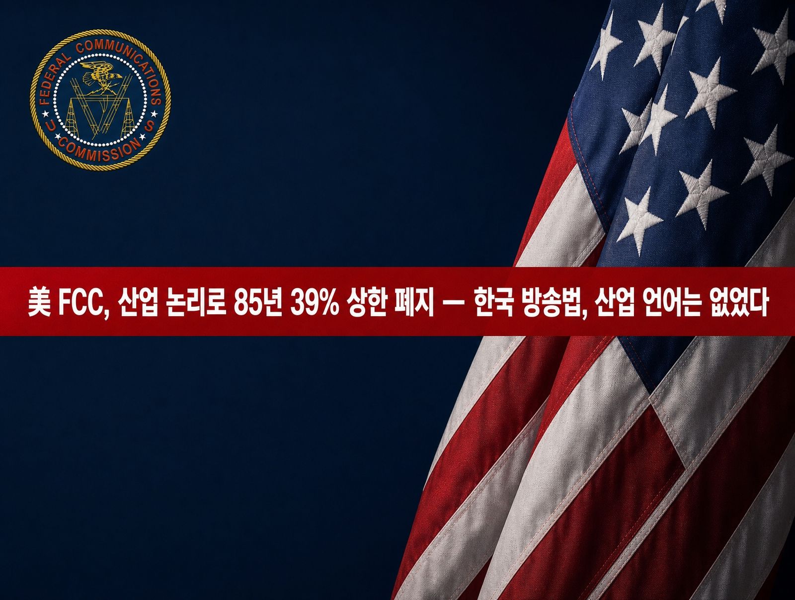 美 FCC, 85년 묵은 '39% 소유 상한' 폐지 수순… 한국 방송 규제엔 없는 '산업의 언어'