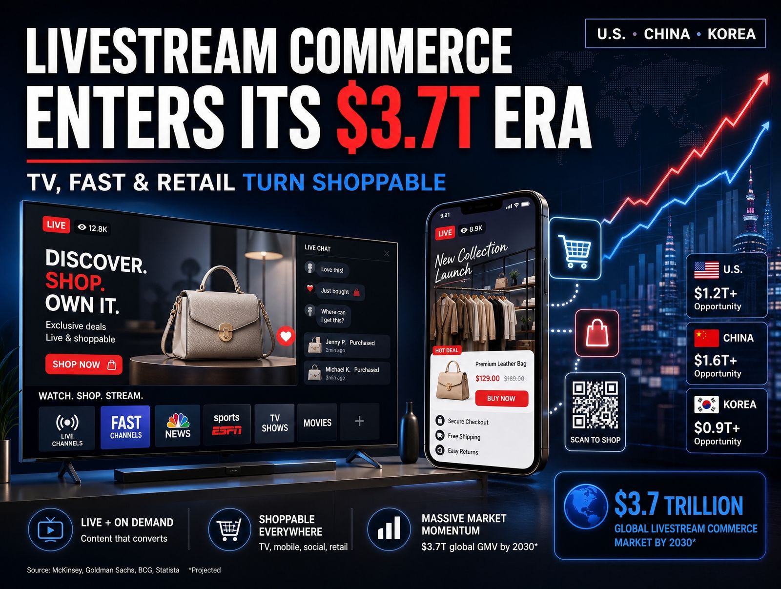 Livestream Commerce Enters Its $3.7 Trillion Era — and TV Is Changing With It