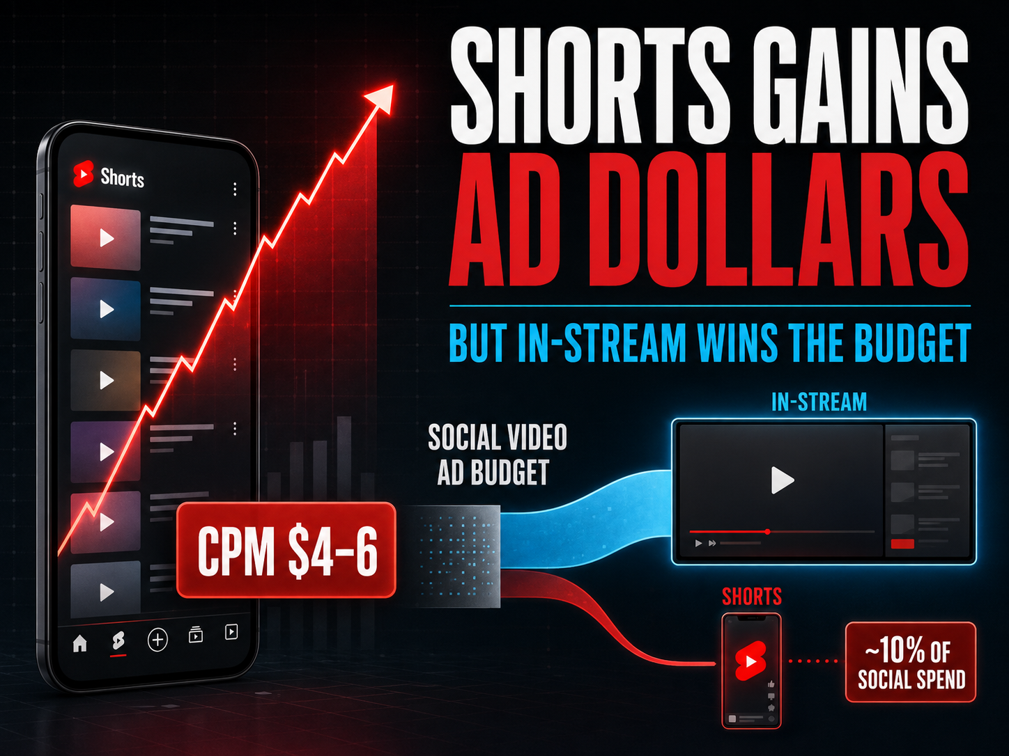YouTube doubles its Shorts revenue-sharing bar… ad dollars rise while bundled buys steer delivery to in-stream