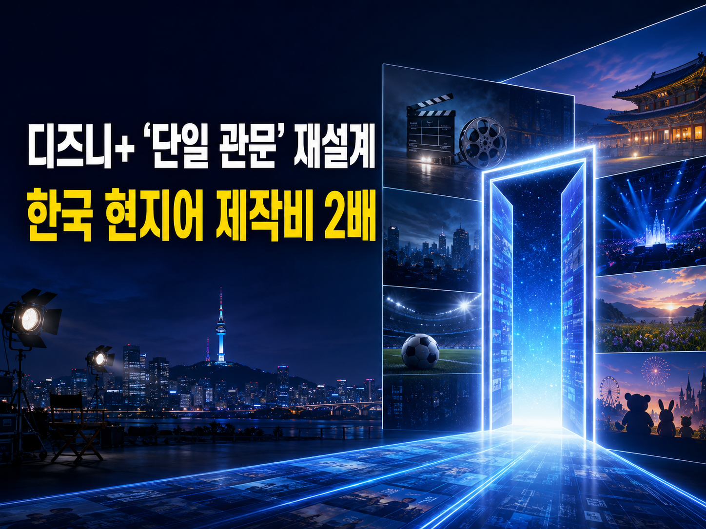 디즈니, 디즈니+를 '단일 관문'으로 재설계… 한국 현지어 제작비 2배 늘린다