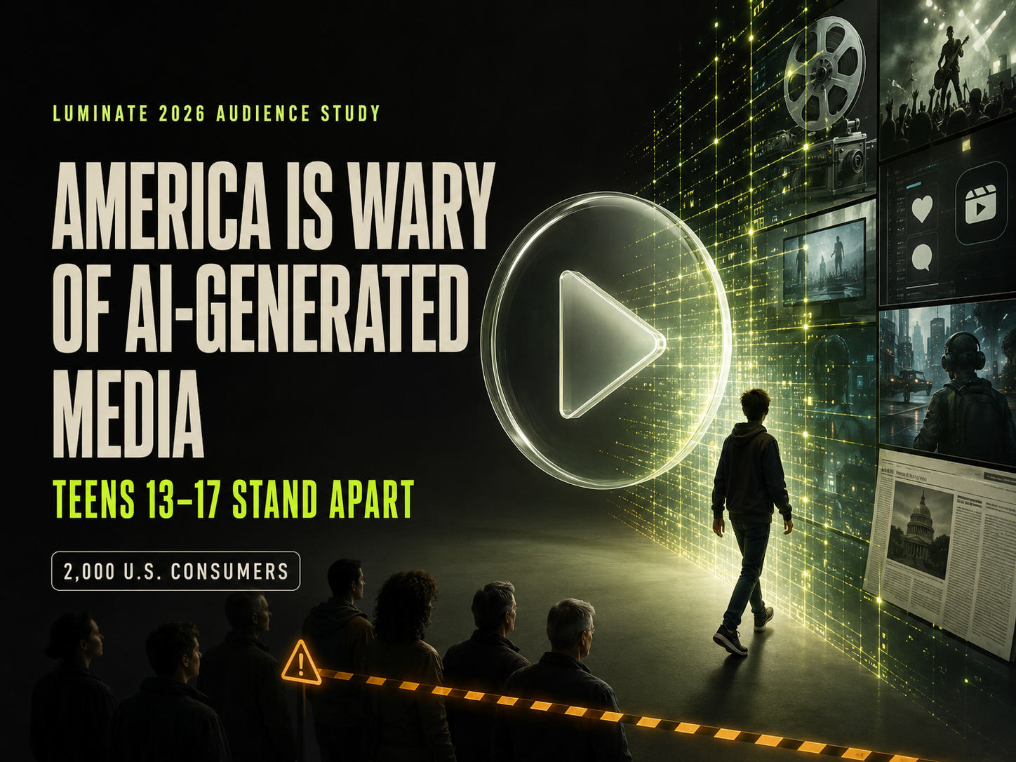 U.S. Consumers Lean Wary, Not Willing, on Gen AI Content — Only 13-17s Are Net Positive