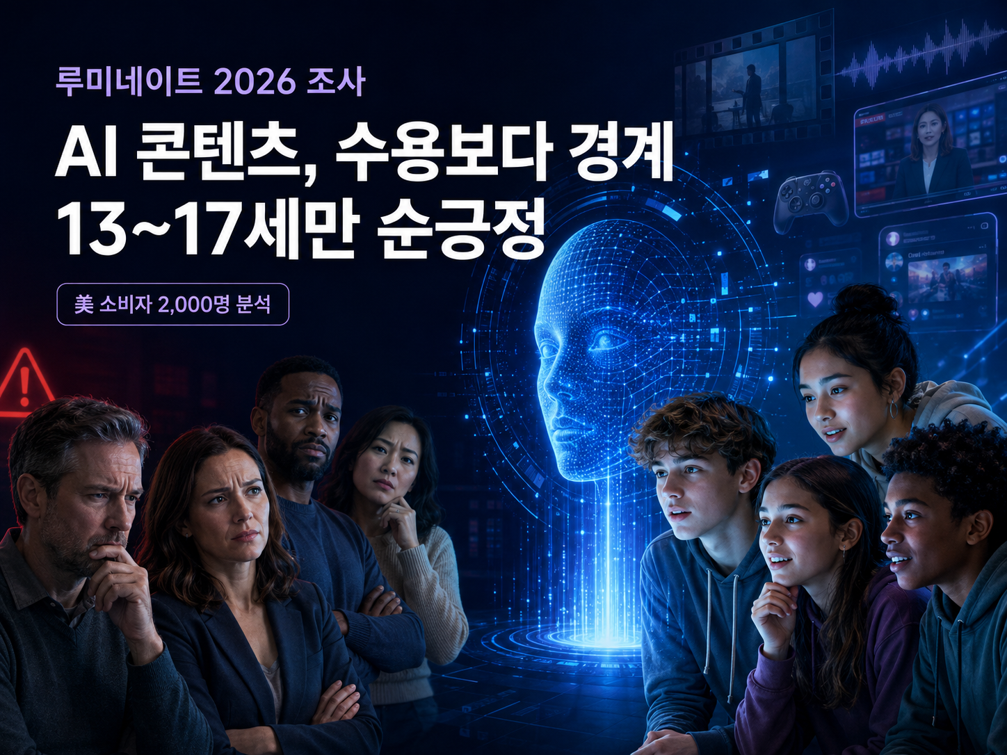 미국 소비자, 생성 AI 콘텐츠에 “수용보다 경계”…13~17세만 순(純)긍정