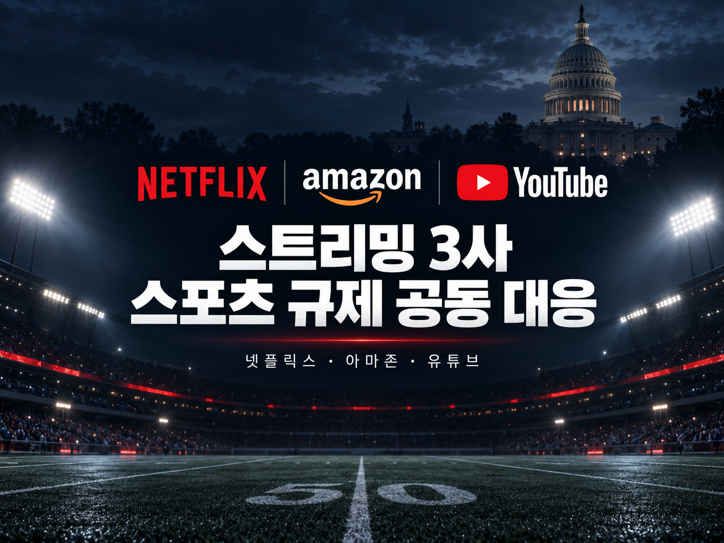 넷플릭스·아마존·유튜브, 스포츠 중계 규제에 공동 대응…워싱턴 정책연합 출범