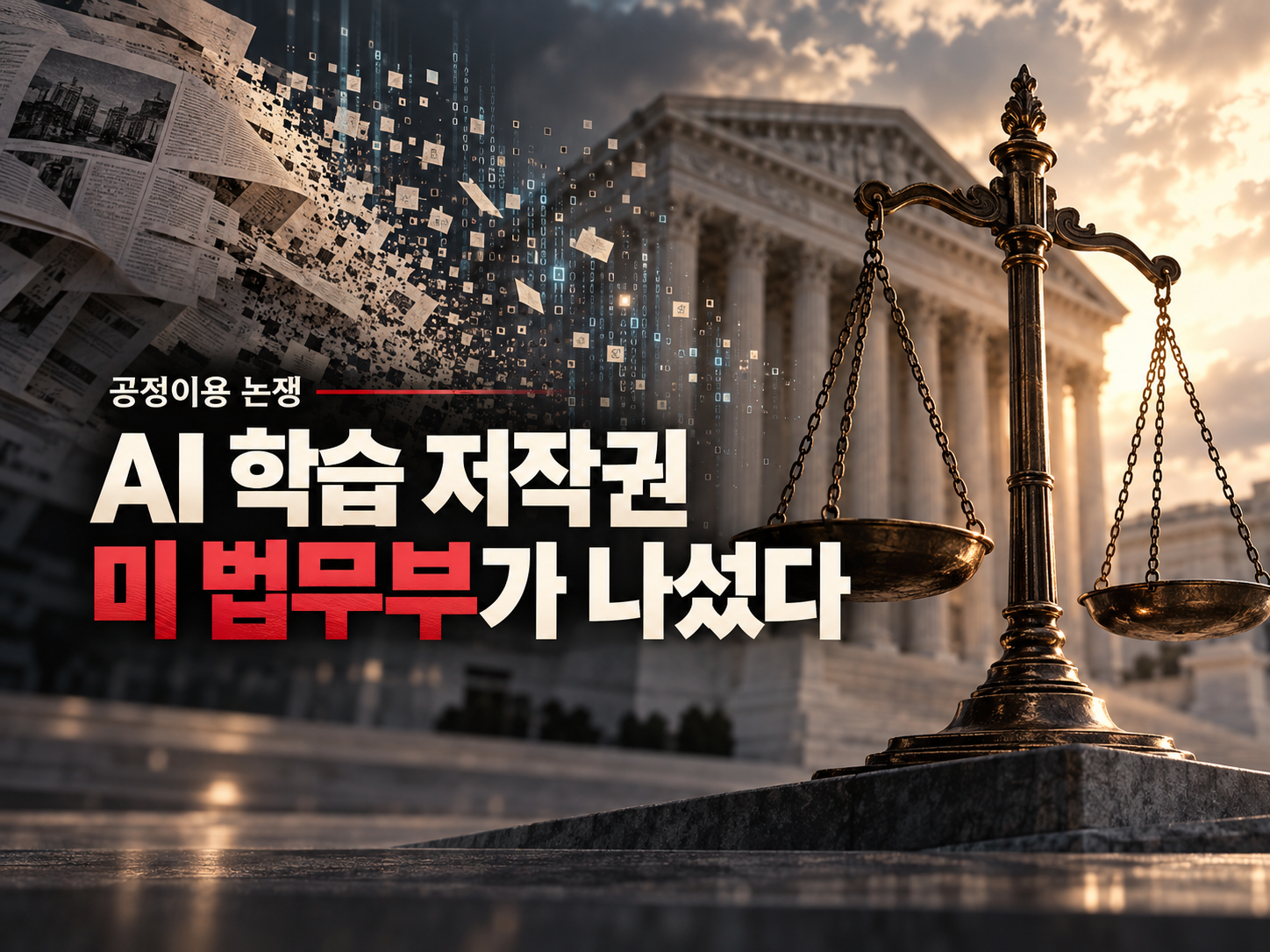 AI 학습 공정이용 지지한 미 법무부...언론사들 증거 검토 없다며 반박