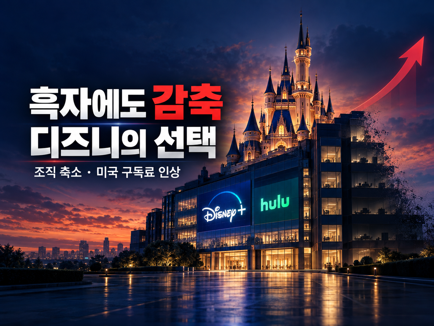 디즈니 흑자 확대에도 조직 줄이고 구독료 올린다