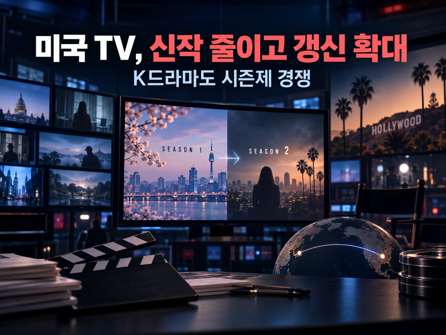 미국 TV는 신작을 줄이고 갱신율을 높였다
