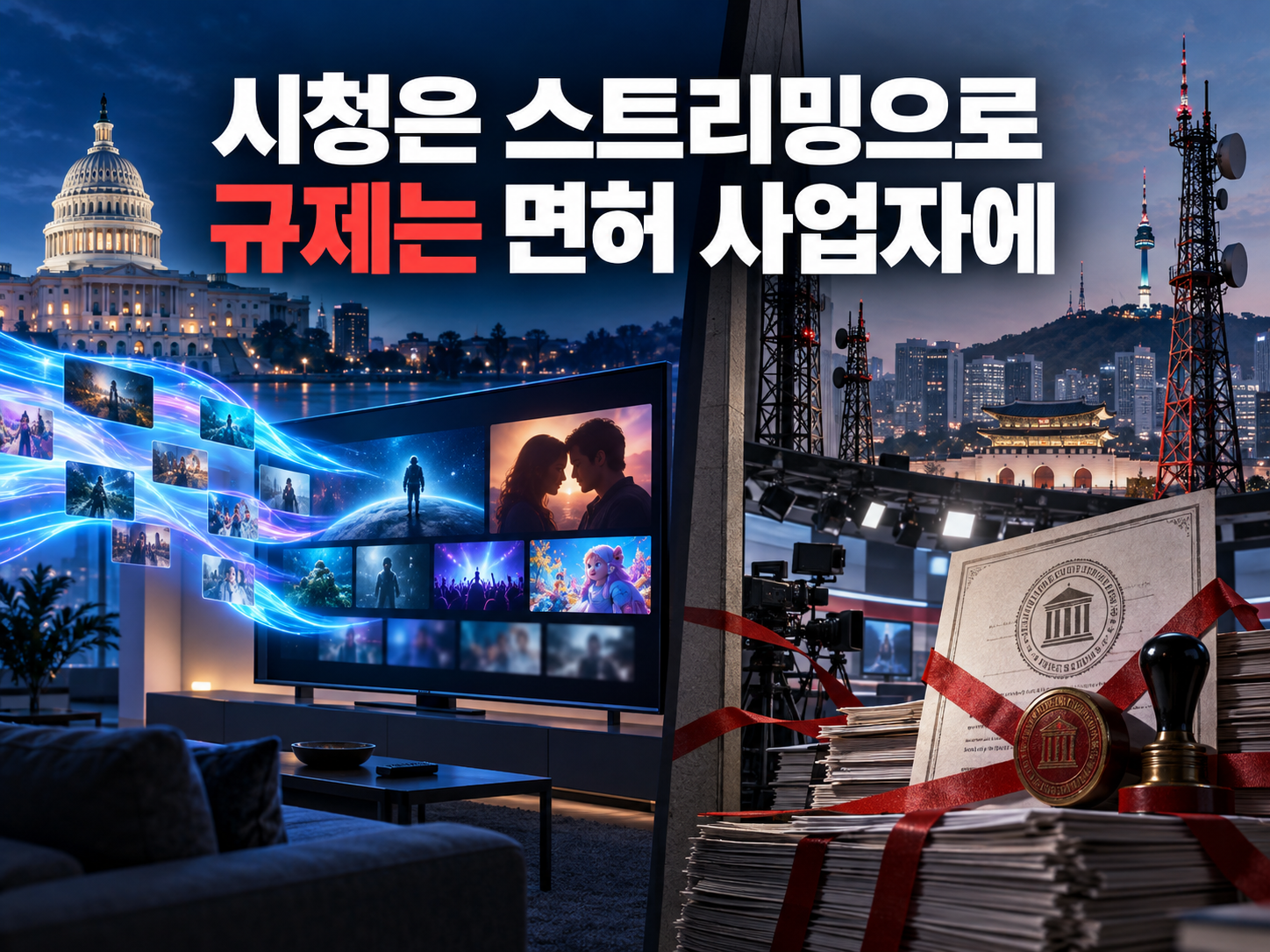 시청은 스트리밍으로, 규제는 면허 사업자에