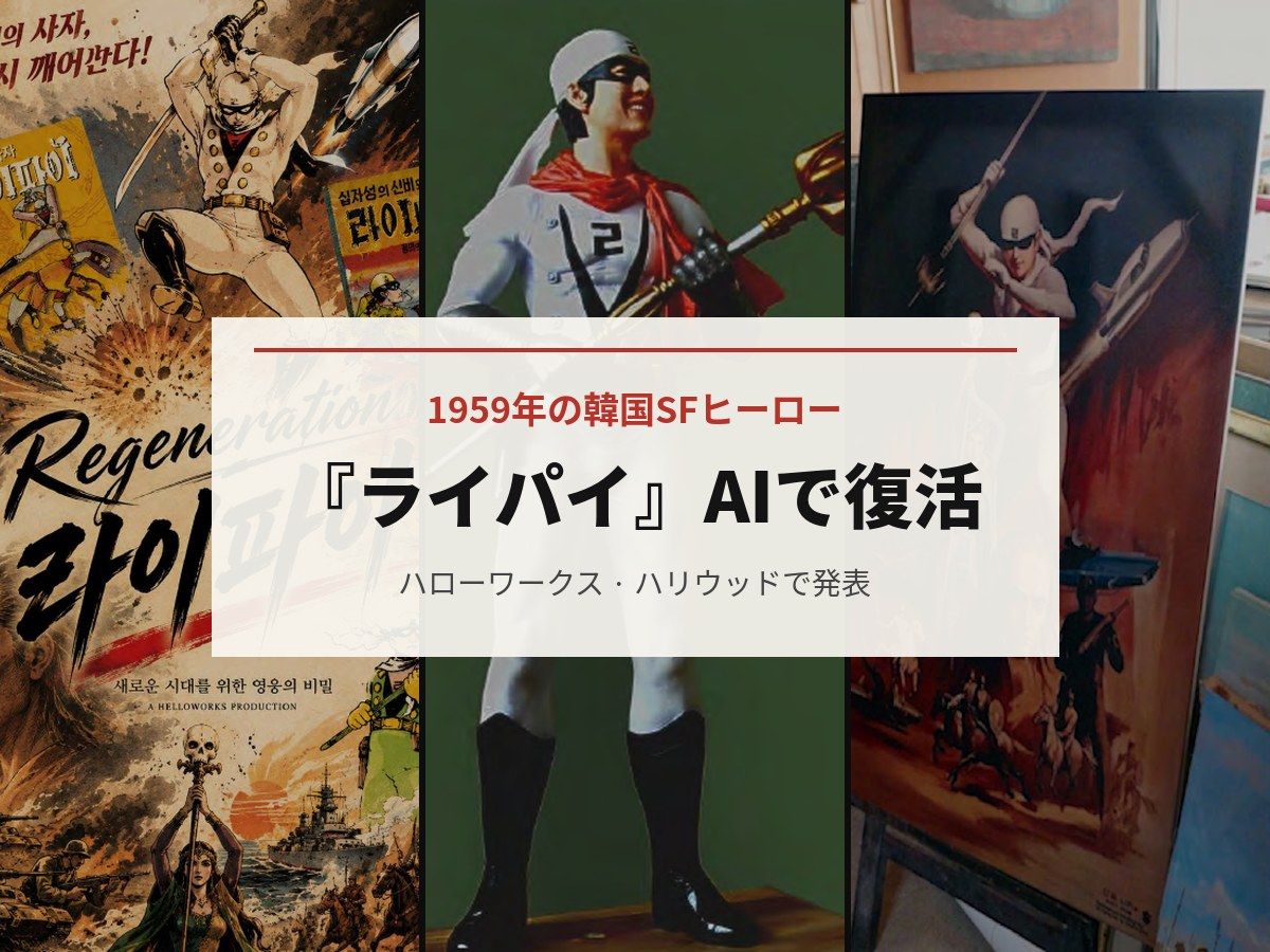 ハローワークス、1959年の韓国SFヒーローをAIで再生