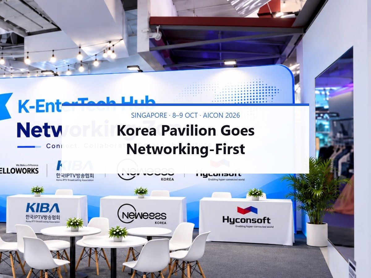 Korea's AICON 2026 pavilion trades booths for a networking zone