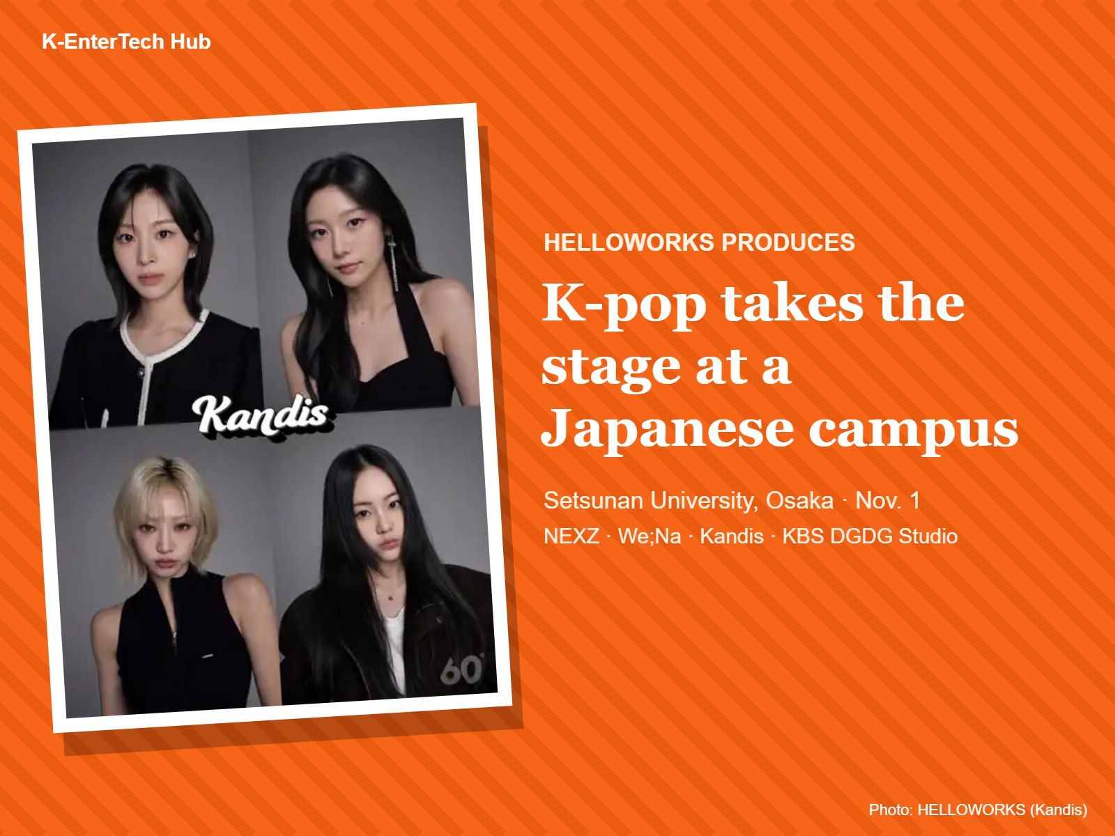 HELLOWORKS brings K-pop shows and audience participation to Japan's Setsunan University festival on Nov. 1