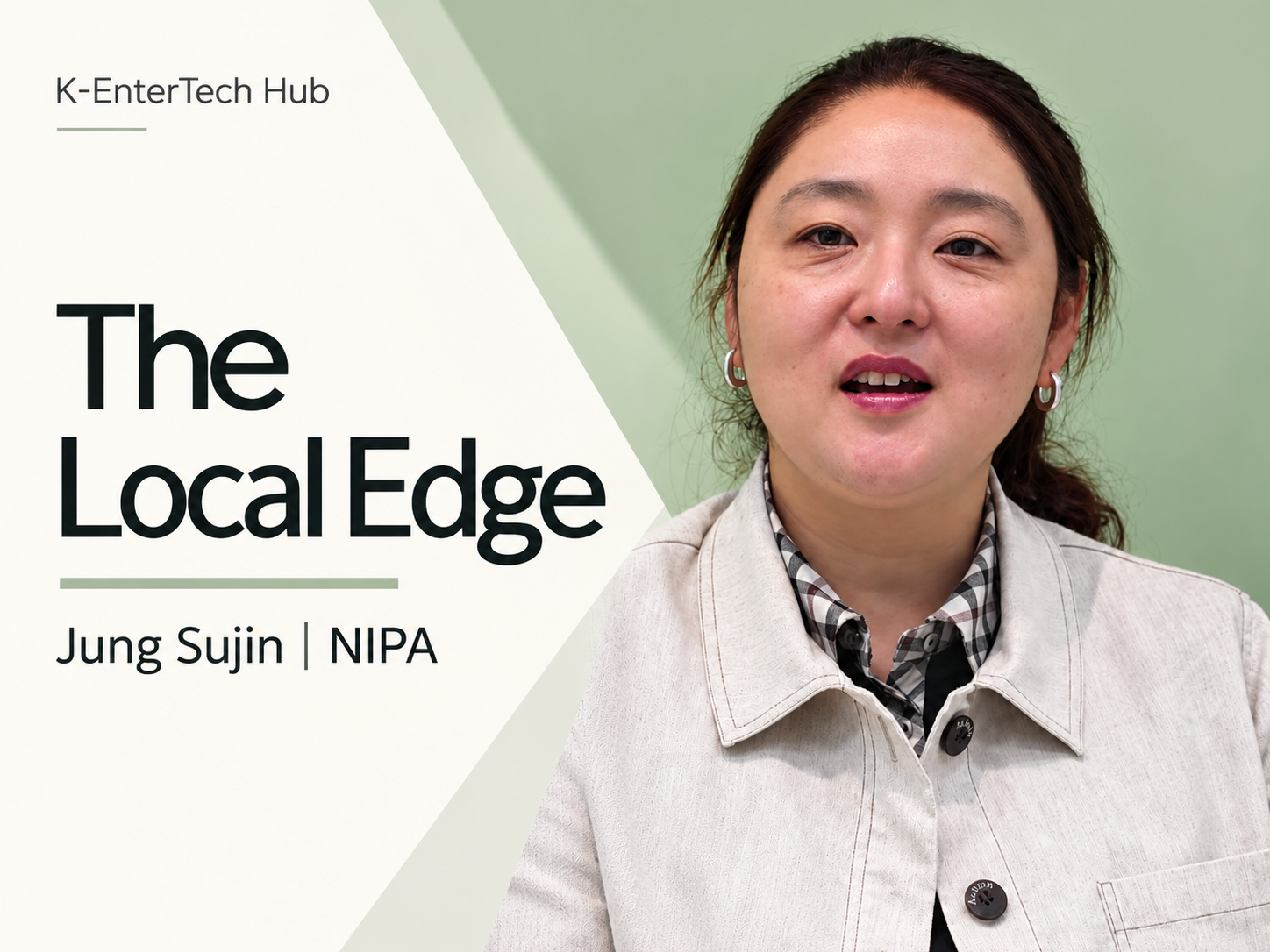 NIPA's Jung Su-jin: "Regional companies win on specialized domains — AI is how they find global partners"