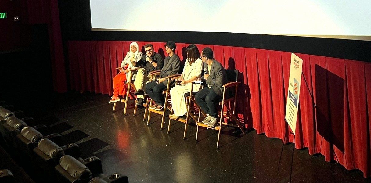 The Responsible AI panel at the TCL Chinese Theatres in Hollywood on Oct. 3. From left: Anisa Abeytia, Artem “Tommy” Pet
