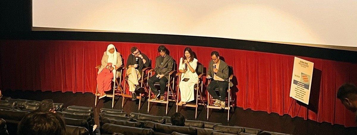 The Responsible AI panel at the TCL Chinese Theatres in Hollywood on Oct. 3. From left: Anisa Abeytia, Artem “Tommy” Pet