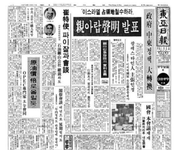 박정희와 팔레스타인