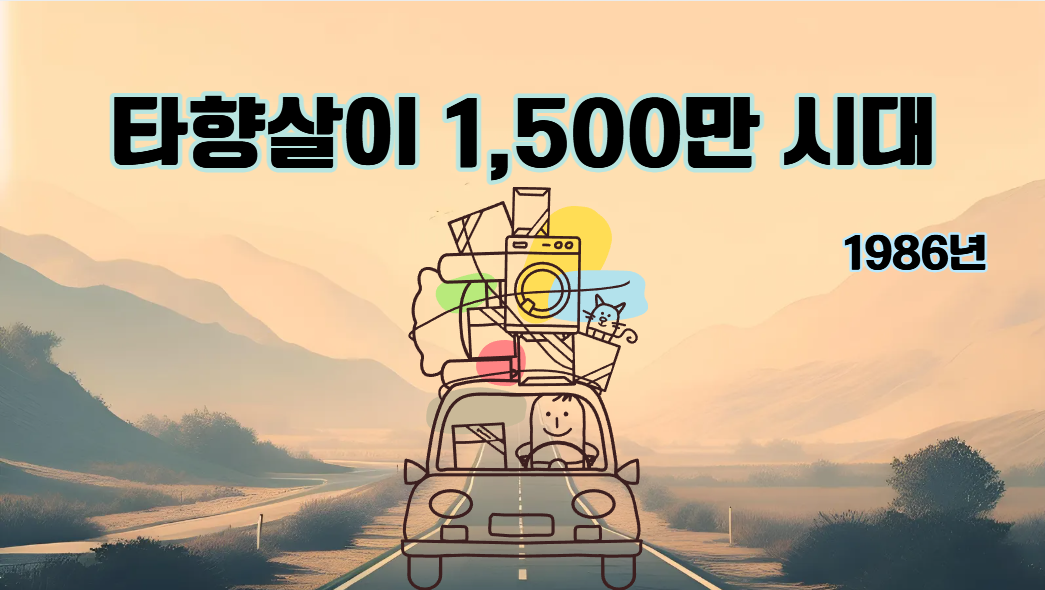 우리 국민 가운데 37%는 타향살이 중 - 1986년