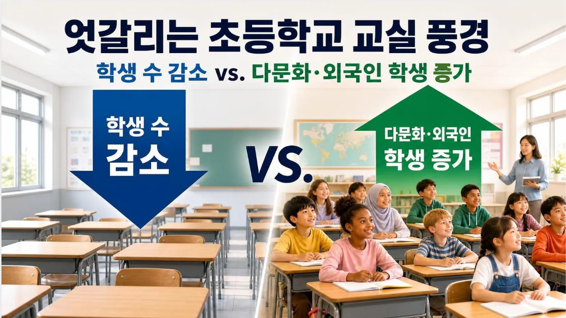 초·중·고 학생 수 500만 명 아래로…이주배경학생·외국인 유학생은 역대 최대