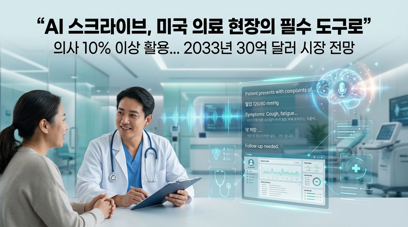AI 스크라이브, 의료 현장의 ‘디지털 서기’가 되다..한국도 확산