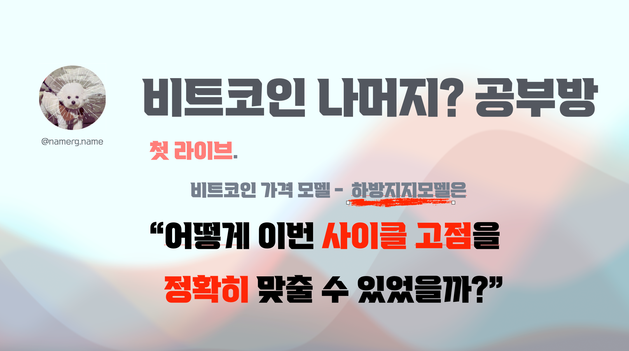 [LIVE] 비트코인 4번째 사이클 총정리!!